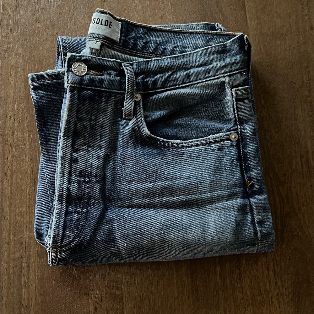 Agolde 90’s pinch waist high rise straight jeans high waist jean, size 27